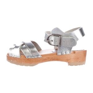 HANNA ANDERSSON Handmade Braided Clogs Silver